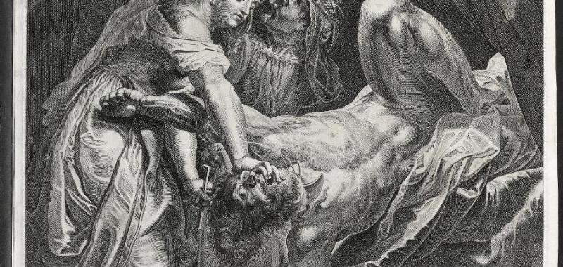 Judith cortando la cabeza de Holofernes de Cornelis Galle y Carel Collaert (entre 1595 y 1655)